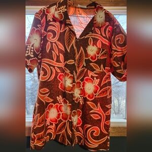 Mens Large Floral Hawaiian Shirt By‎ ARii
